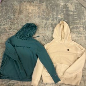 Two champion hoodies